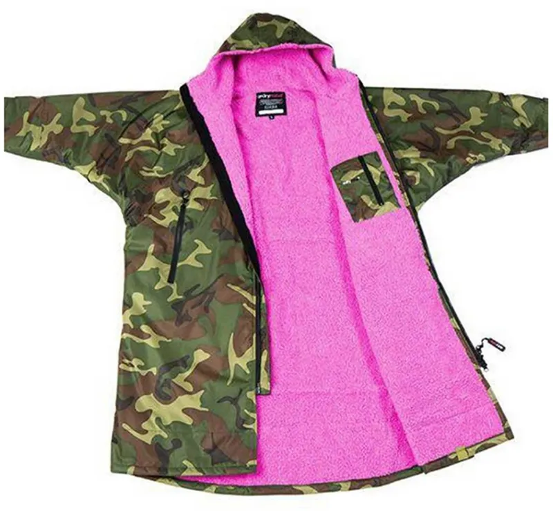 Dryrobe Adult Advance Long Sleeve Change Robe V3 S Camo Pink